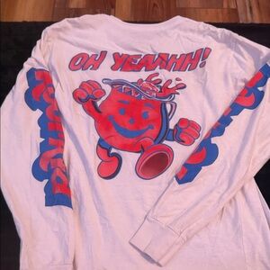 Kids Long Sleeve Tee - White and Red